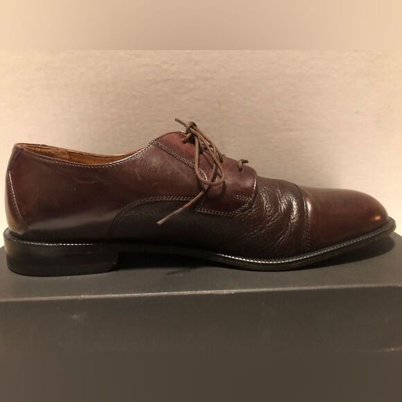 BOSTONIAN Florentine Marco Size 11.5M Leather Toe Caps Oxfords Burgundy main image 16